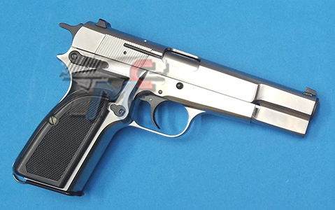 WE Browning Hi Power MK3 Gas Blow Back Pistol (Silver) - Click Image to Close